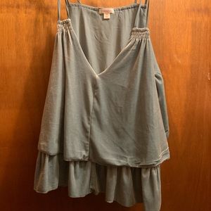 Velvet spaghetti strap layered tank top